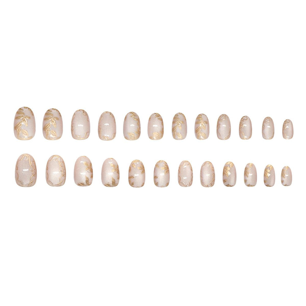 xzmeilun side profile of short round press-on nails demonstrating snug natural fit
