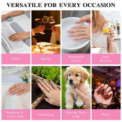 Yacey lifestyle wedding-ready manicure showcasing elegant reusable style