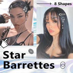 YAEISM metal star clip close-up detail highlighting finish and secure snap closure benefit durability