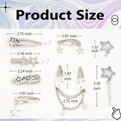 YAEISM star barrettes in hand scale view showing size and portability benefit travel-ready