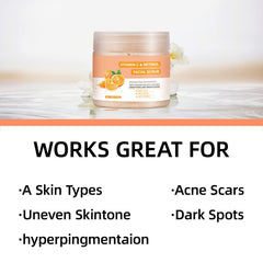 YAFUSIPE applied to face highlighting gentle exfoliation and clearer pores