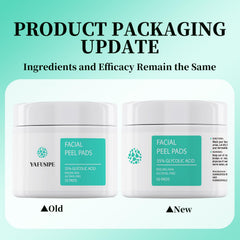 YAFUSIPE pads staged on bathroom shelf conveying at-home skincare ritual