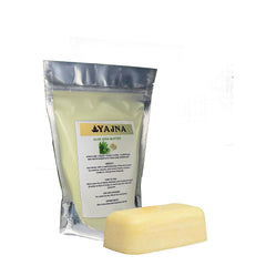 Yajna applying butter to hand to show fast absorption and moisturizing benefit
