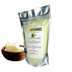 Yajna aloe butter creamy texture on spoon highlighting smooth spreadability
