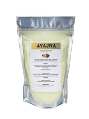 Yajna cocoa butter front jar view showing pure product and packaging benefit