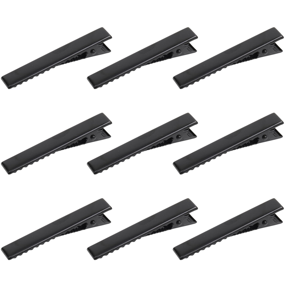 YAKA front view of pack showing 50 black alligator clips and practical bulk supply