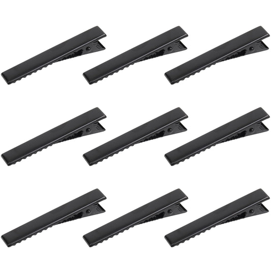 YAKA front view of pack showing 50 black alligator clips and practical bulk supply