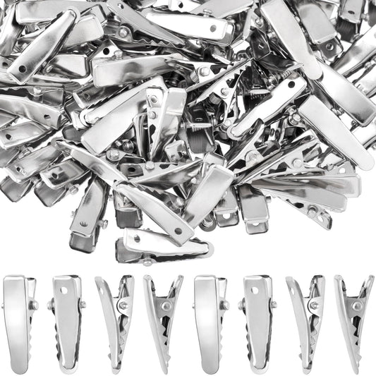 YALOJE front view of silver alligator clip pack showing quantity and finish