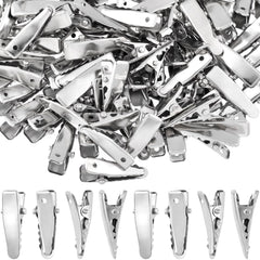 YALOJE front view of silver alligator clip pack showing quantity and finish