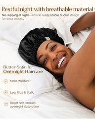 YANIBEST close-up satin texture revealing smooth fibers that reduce friction benefit
