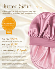 YANIBEST satin texture close-up showing smooth fabric for less friction