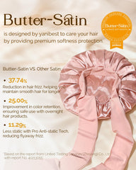 YANIBEST close-up of inner lining demonstrating smooth satin that prevents frizz