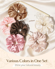 YANIBEST scrunchies styled on bedside table showing gentle overnight haircare benefit
