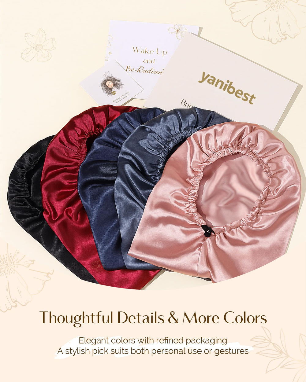 YANIBEST bonnet in a skincare setting showing protection during facial and beauty routines