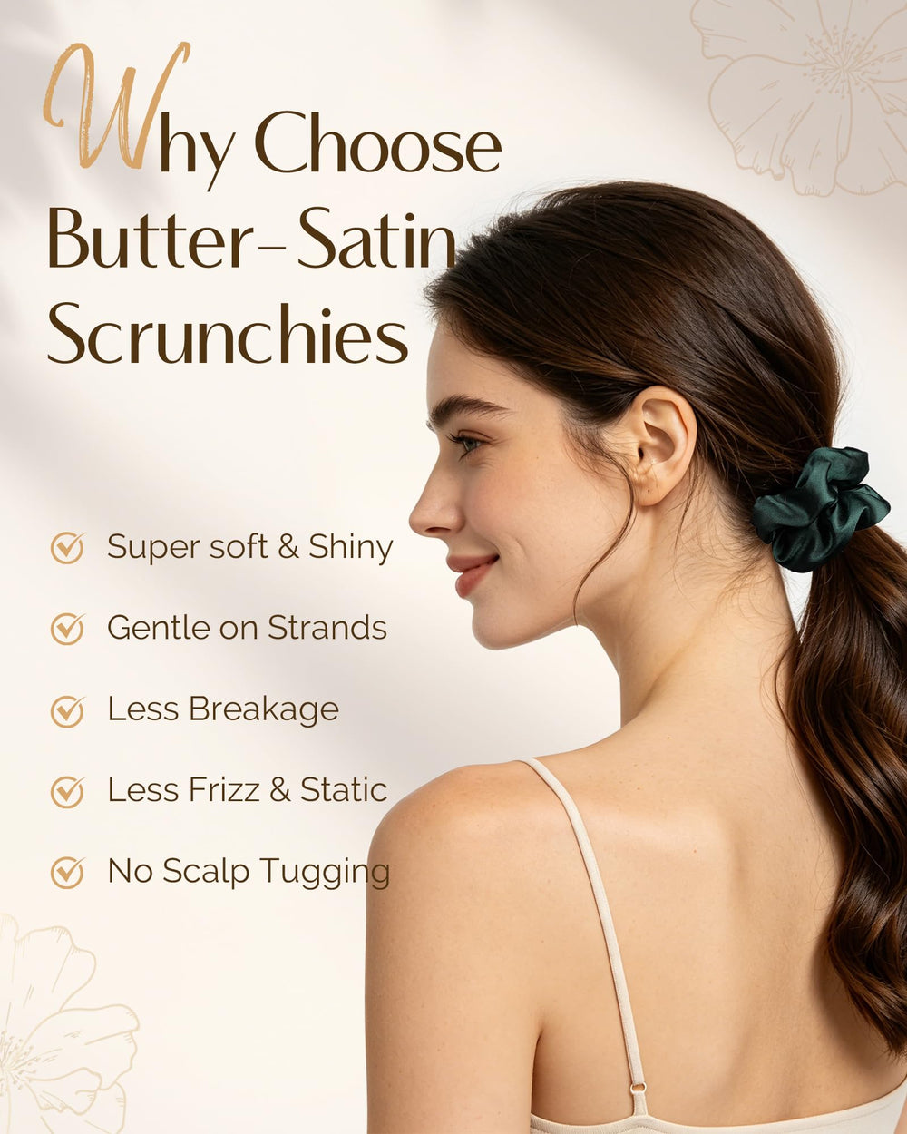 YANIBEST scrunchie holding ponytail securely during daily activities