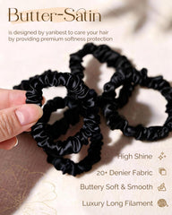 YANIBEST scrunchie stretched to show elastic core strength and flexibility