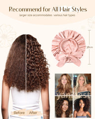 YANIBEST bonnet held in hand showing generous size for voluminous hair