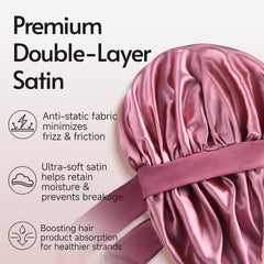 Yanideer closeup of double-layer satin highlighting smooth texture and durability