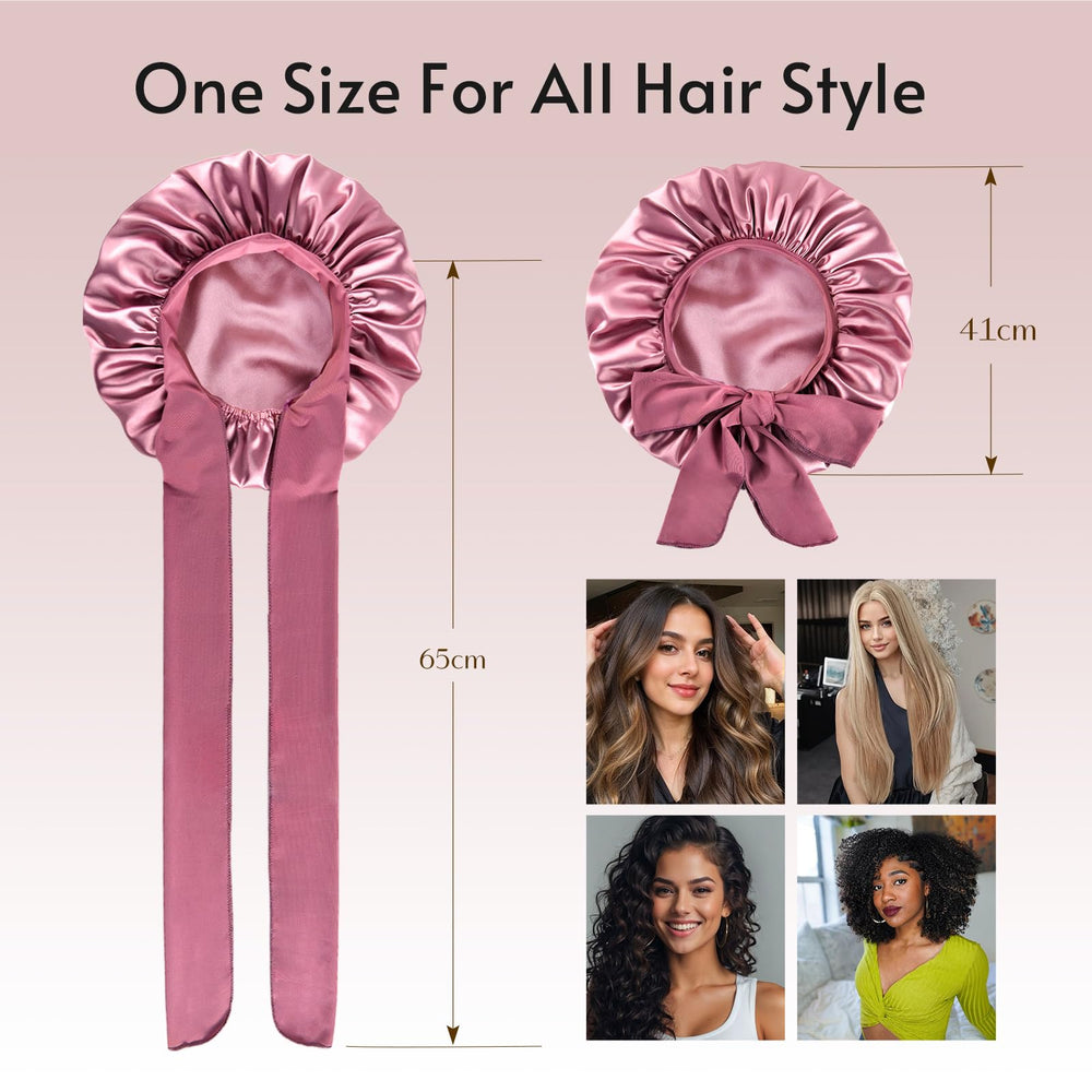 Yanideer worn by model with curly hair showing volume preservation benefit