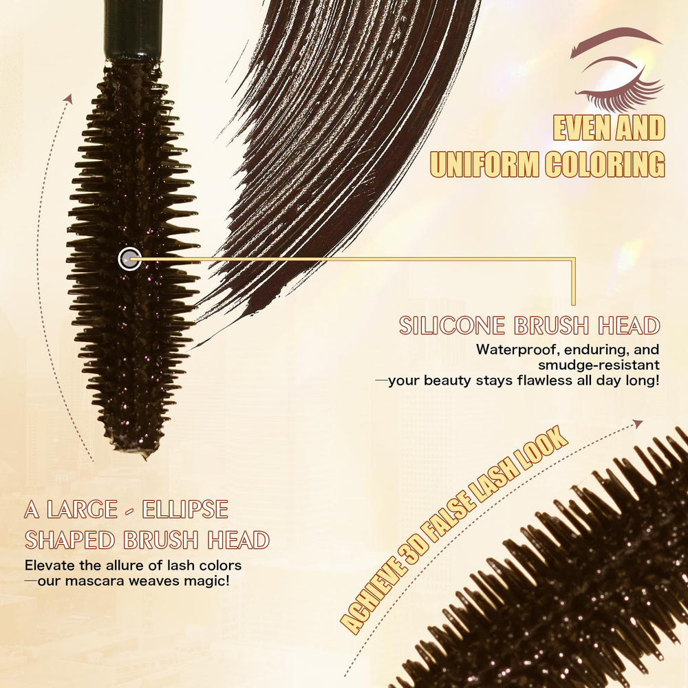 Yanqina model wearing brown mascara showing natural soft-finish benefit