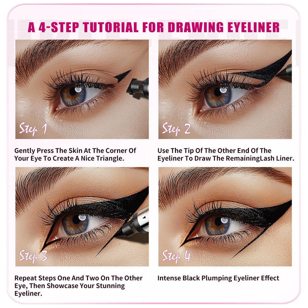 Yanqina cat-eye stamp pressed on skin for instant wing accuracy