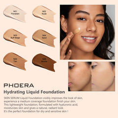 Yaper PHOERA before and after comparison demonstrating evened tone and natural glow