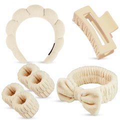 Yaqulen headband front view showing absorbent fabric and tidy hair benefit