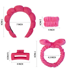 Yaqulen headband in use during facial cleansing to keep hair away