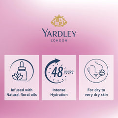 Yardley bottle styled on bathroom shelf conveying everyday freshness