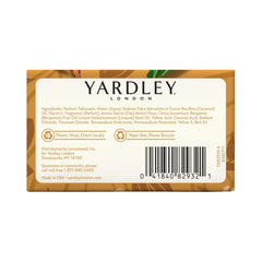 Yardley bar beside ruler showing 4.25 oz size and scale