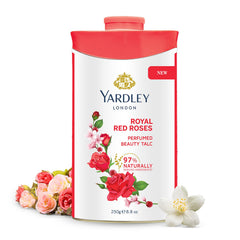 Yardley front packaging showing label and vintage red rose fragrance, elegant storage benefit