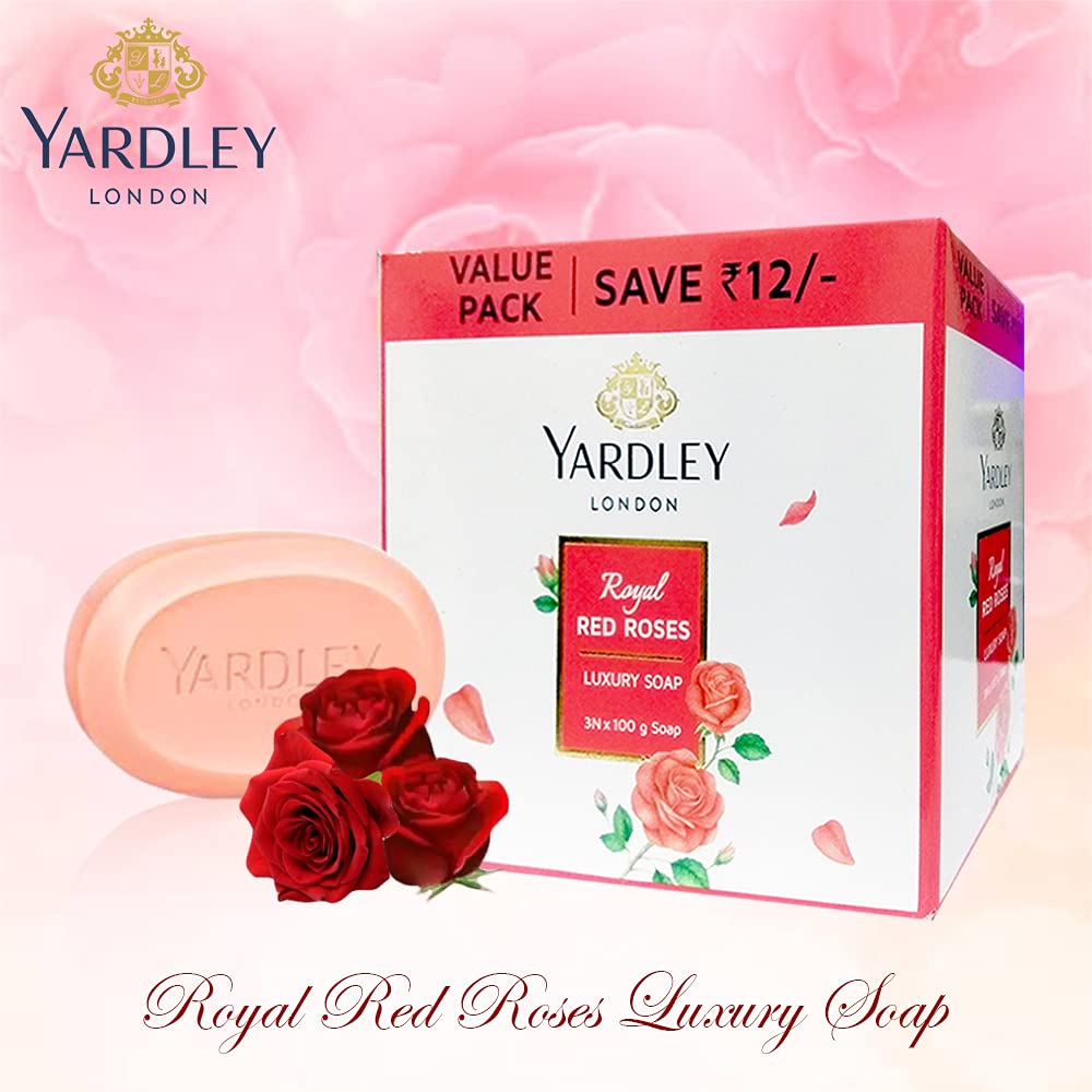 yardley red roses soap in bathroom setting creating inviting ambiance