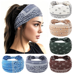 YARIEW front view of multi-pack headbands showing colors and pattern benefits