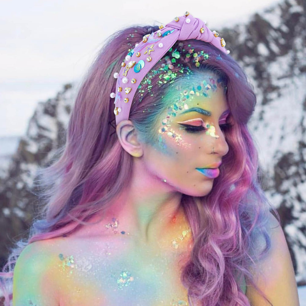 YARIEW mermaid headband shell pearl cluster highlighting elegant, whimsical accents