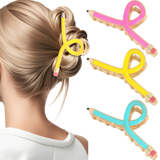 YARIEW pencil clip front packaging showing three colorful clips and quick benefit
