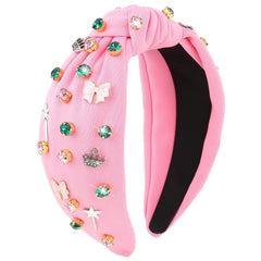 YARIEW headband front view showing twisted knot crown and full styling benefit