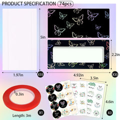 Yazabai holographic butterfly detail adding premium visual appeal to packaging