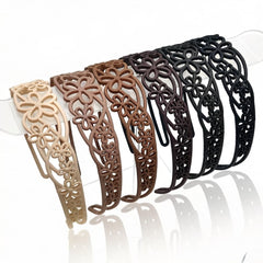 Yazon front pack showing six neutral headbands and organized colors