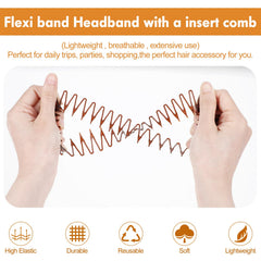 YBEATY headband holding back long hair to display strong grip and tidy styling