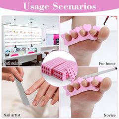 YBEATY separator in use during pedicure demonstrating neat polish application