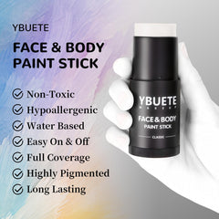YBUETE skeleton face base in progress showing opaque white coverage for SFX benefit