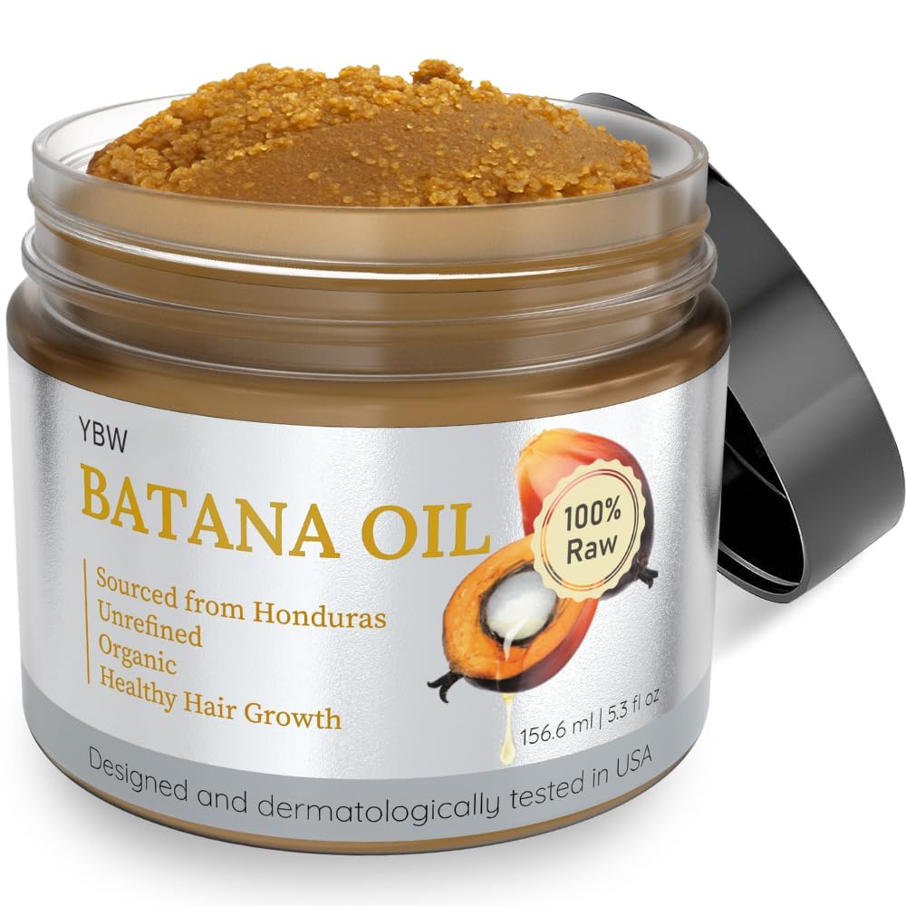 YBW jar front view showing Batana paste and natural packaging benefit