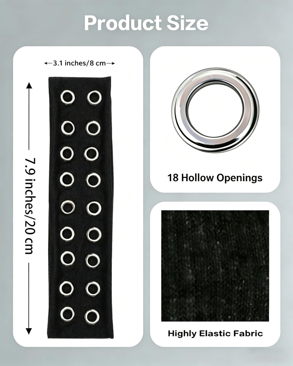 YCKXXL close-up of metal grommets highlighting edgy detail and durability