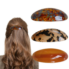 YCKXXL brown barrette front view showing vintage tortoise benefit of polished look