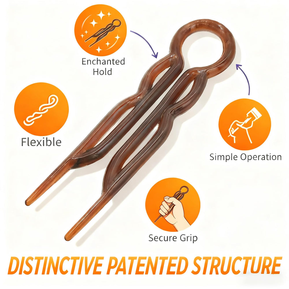 YCKXXL side profile of a U-shaped pin illustrating curved tension hold