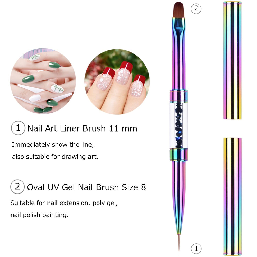 Ycyan bristle close-up highlighting fine nylon fibers for precise gel shaping and durability