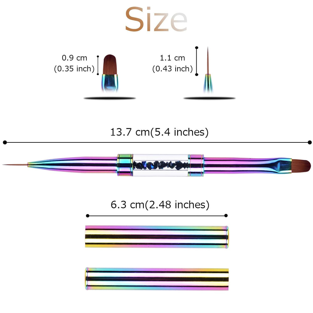 Ycyan brush next to ruler for scale and size reference, proving comfortable 16.5 cm length