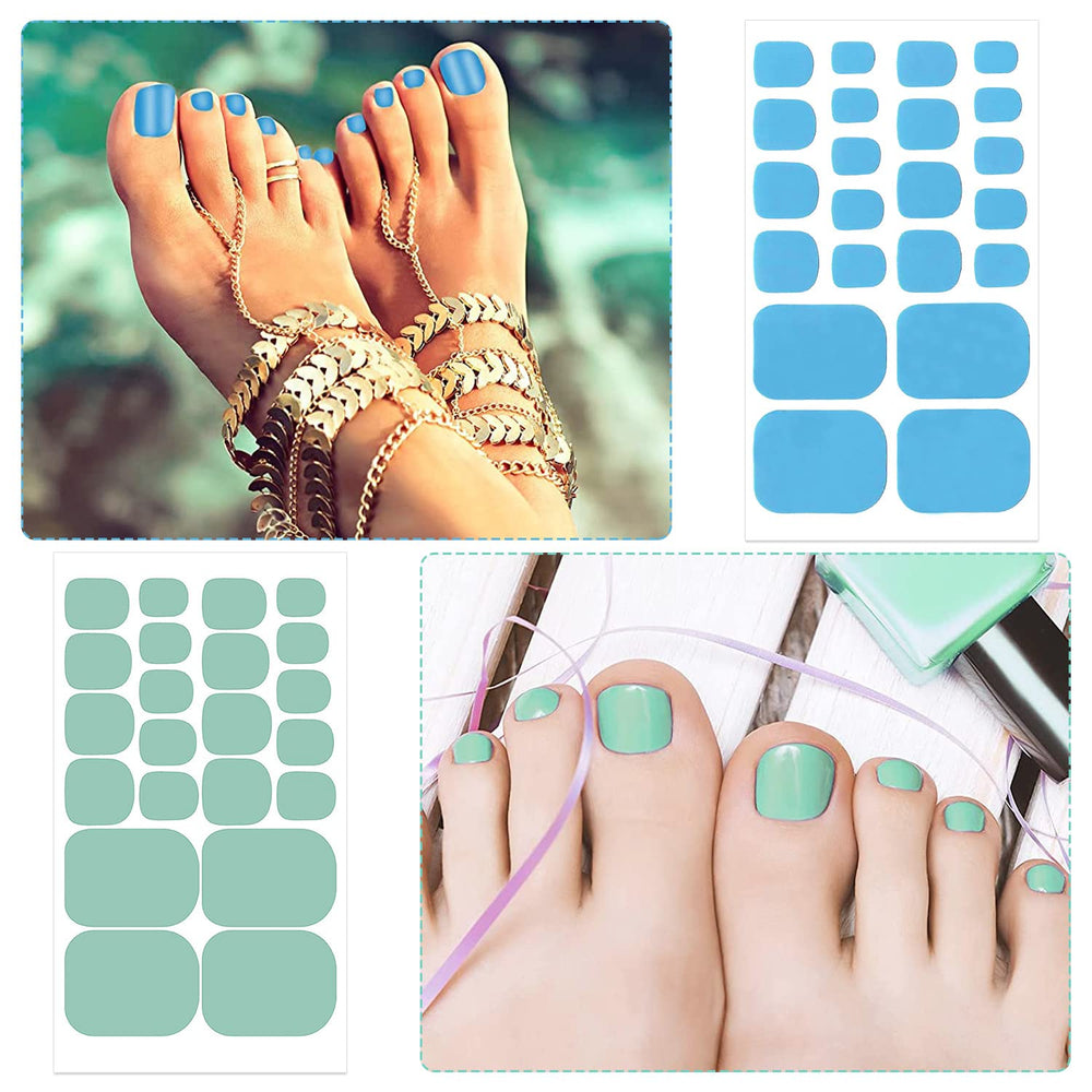 YECIRALA application photo pressing wrap onto toenail for bubble-free adhesion