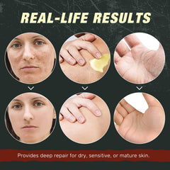 Yecuce cream being applied to hand showing deep moisturizing benefit