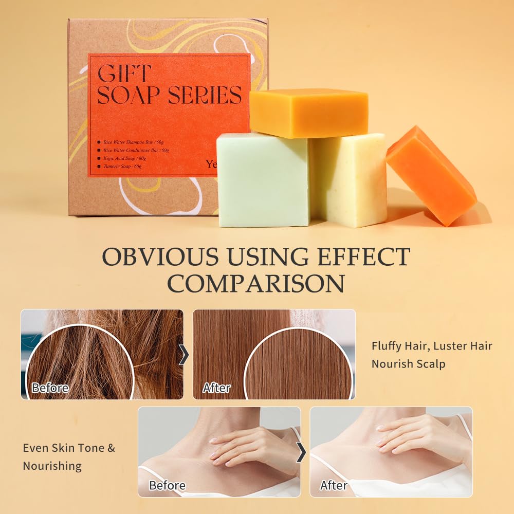 Yeokoe rice water shampoo bar top view demonstrating rich lather benefit